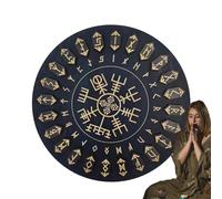 Juego De De Madera, 25 De Madera Con Disco Para Artesanía De Brujas, Herramientas Decorativas Multifuncionales Para Manualidades Con Inscripciones Inmortales Para Meditación Y Adivinación