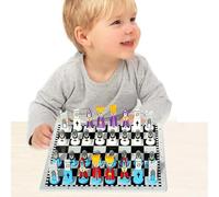 Juego De De Madera | Cartoon Wooden Muñecas Chess Board Game | Viaje Portátil Set para Niños Adultos Earch Educational Learning Toys Strategy Board Games Familia Funciones Gift