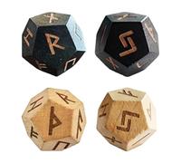 Juego de de Madera - Juego de adivinación de , 2 Dados de tallados Elder Fuťhark, pequeños Juegos de Viaje | Conjuntos de Rúnas coleccionables para meditación, Entretenimiento, histori