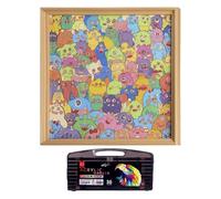 Juego de de madera - Juego de aprendizaje interactivo, piezas decorativas robustas con formas atractivas, construcción respetuosa con el medio ambiente, constructor de habilidades
