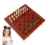 Juego de de madera, juego de de madera, de viaje con piezas, tablero de plegable, juguetes de juego divertidos para toda la familia para principiantes profesionales