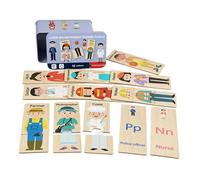 Juego De De Madera - Juguete Interactivo De Aprendizaje Stem De 7,87 Pulgadas | Juego De Mesa Lógica: Herramienta De Enseñanza Cognitiva De Educativo para Adolescentes, Niños