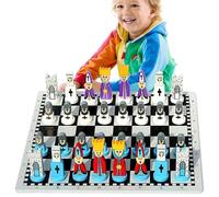 Juego de de Madera - Madera 30.2x30.2cm 11.88x11.88in Tablero de 8 cm 3.14in Piece más Alta | Cheess Booard | Ajedrezs SEET y Checkers for Family Game Night Travel Educational Learning