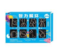Juego de de metal, 8 piezas Disentanglemen Iron Link Unlock Interlock Game - Mind Logic Game Test Toy, Unlock Interlock Game Smooth Test
