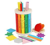 Juego de de regalo de color genérico, 3,03 x 5,51 pulgadas, Fine Motor Skill Enhancer, Sensory Matching Toy, Safe Wood Material for Kids, Boys and Girls, Multicolor