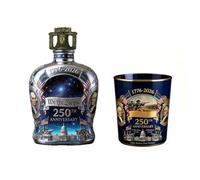 Juego de decantador de whisky con recuerdos del aniversario de UU Botella de licor de vidrio conmemorativa para honrar 250 años de herencias Decantador de whisky con vasos
