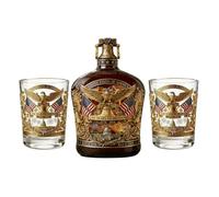 Juego de decantador de whisky con recuerdos del aniversario de UU Botella de licor de vidrio conmemorativa para honrar 250 años de herencias Decantador de whisky con vasos