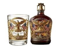 Juego de decantador de whisky con recuerdos del aniversario de UU Botella de licor de vidrio conmemorativa para honrar 250 años de herencias Decantador de whisky con vasos