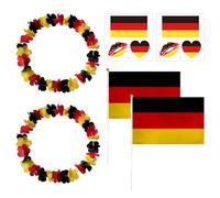 Juego de decoración alemana de 6 piezas, guirnalda multicolor, accesorios para decoración de eventos, pegatinas decorativas para la cara, juego de guirnaldas de abanico