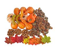 Juego de decoración de calabaza, centro de mesa de Acción de Gracias, decoración del hogar para , chimenea, panadería, coronas de Navidad, escritorio de boda, tiendas de comestibles, telón de