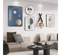Juego De Decoración De Cuadros De Pared, Juego De 5, Impresiones Artísticas De Pared Enmarcadas, Obras De Arte De Pared Modernas Enmarcadas For Regalos, Baño, Sala De Estar, Decoración De Oficina En C