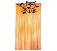 Juego de decoración de fiesta de Halloween con cortina fantasmal de 2 m para crear un ambiente espeluznante e inmersivo en el hogar y espacios al aire libre (bandera A)