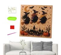 Juego de decoración de Halloween con diamantes de imitación, preimpreso, sin conocimientos previos