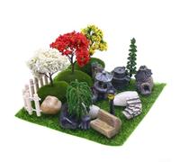 Juego de decoración de jardín zen de 26 piezas para mini casas de muñecas, patios de cuento de hadas, cajas de arena al aire libre, contenedores de vidrio, exhibidores de ventana y terrarios
