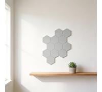 Juego de decoración de pared de espejo hexagonal de bricolaje, 12 piezas, hecho de acrílico ligero para opciones de diseño flexible en interiores (XL: 15 cm)