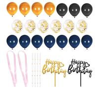 Juego De Decoración De Pastel Con Globos De 24 Piezas, Tarjeta De Feliz Cumpleaños De 2 Piezas, Decoración De Pastel Con Globos, Juego De Decoración De Pastel De Fiesta De Cumpleaños