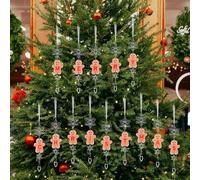 Juego de decoración de temporada navideña con 14 adornos acrílicos de galleta con Feliz Navidad para árboles y varios espacios