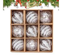 Juego de decoración navideña, 9 bolas antirrobo, decoración de temporada para casa, vitrina, salón, aula, ideas para fiestas, cumpleaños, salón, casa o Navidad