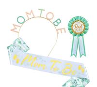 Juego de decoración para baby shower, kit de banda para baby shower, ramillete para papá, diadema exclusiva para madre para convertirse en regalo para mamá embarazada, decoración de fiesta
