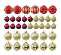 Juego de Decoraciones De Bolas De Navidad - 36 Piezas Inquebrantables Colgantes | Decoraciones Irrompibles para Árbol De Navidad | para Interior Jardín Fiestas Terraza
