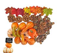 Juego de decoraciones de otoño, decoración de mesa de bellotas de de Acción de Gracias, decoración del hogar para telón de fondo, panadería, entrada, cuenco, sesiones de fotos, puerta