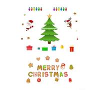 Juego de decoraciones de resina magnética para árbol de Navidad con imanes de reno y caja de regalo para refrigerador y varias superficies, uso interior y exterior (B)