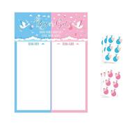 Juego De Decoraciones De Revelación De Género - Suministros De Fiesta Prenatal, Cartel De Votación Con Pegatinas | Juegos De Revelación De Género Para Niño O Niña | Ideas De Revelación Del Sexo Del