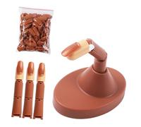 Juego de dedos de práctica de uñas portátiles con dígitos articulados ajustables y base estable para entrenamiento en casa, salón de belleza, antideslizante, ranura en T