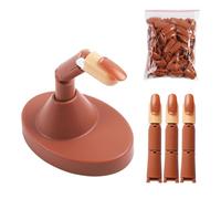 Juego de dedos de práctica de uñas portátiles con dígitos articulados ajustables y base estable para el hogar, salón, entrenamiento profesional de uñas