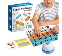 Juego de deletreo, juego de palabras en inglés con función de asignación, bloques de aprendizaje para aprender letras, para niños a partir de 3 años en preescolar, guardería, hogar, viajes, como