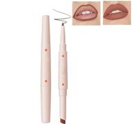 Juego de delineador de labios y lápiz labial dual 2 en 1 para mujer, lápiz labial de terciopelo mate, juego de delineador de labios suave, resistente al agua y de larga duración