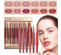 Juego De Delineador Y Barra De Labios Para Mujer - Set de 6 Piezas de Delineador de Labios Mate y Lápiz Labial para Mujeres | Tinte con Brillo Duradero Para Eventos y Actividades