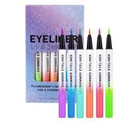 Juego De Delineadores De Colores, Delineador De Ojos Brillante Con Efecto Shimmer Resistente Al Agua, Maquillaje Natural Brillante Larga Duración Aplicación Cómoda Para Mujeres Jóvenes Uso Diario Y