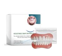 Juego de dentaduras postizas, silicona Reline Denture Set,Silikon-Reline Gebiss-Set Upper and Lower Teeth Set,Soft Denture Reline Kit,Cosmetic Teeth Temporary Dentures,Comfortable Fit,White Teeth