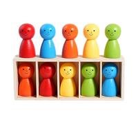 Juego de Desafío de Color de Botella - Juguete Lógico de Madera de 19,8x7,5x4cm | Color Matching Doll Puzzle, Entrenador de Pensamiento multijugador, Juego de Mesa Educativo para niños Adultos,