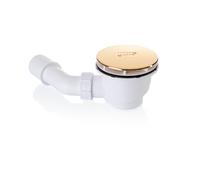 Juego de desagüe HÜPPE EasyStep, altura de montaje 90 mm, tapa de desagüe redonda, para plato de ducha EasyStep, 215481R89, Color: Oro