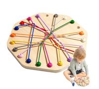 Juego de desatar cuerdas, juguete de desatar nudos trenzados, juego de cordones portátil, 8.8 x 8.8 x 0.5 pulgadas, divertido desafío para niños, niños y niñas a partir de 3 años, ideal para el