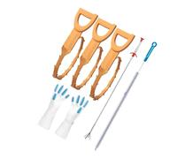 Juego de desatascador ergonómico de tuberías, cabeza en forma de D para espacios reducidos, 280 g, diseño ligero, seguro, sin materiales tóxicos, herramienta de mantenimiento de drenaje, sin limpiador