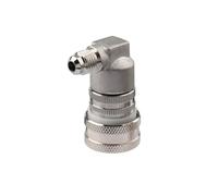 Juego de desconexión de bloqueo de bola MFL de 1/4 "Barb y 1/4" de acero inoxidable, Conector de barril de cerveza casera de Gas y líquido, dispensador de barriles cursi(Thread Gas)