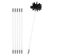 Juego De Deshollinador Chimeneas Flexible, Cepillo Barrido Humos Y Kit Varillas, Limpieza Hollín, Herramienta Nailon Práctica