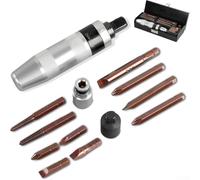 Juego de destornillador manual y extractor de tornillos con adaptador de enchufe de 3/8 pulgadas, controlador manual de 1/2 pulgada, mecanismo reversible y múltiples puntas para reparaciones