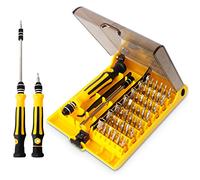Juego de destornilladores 45 en 1, juego de herramientas de puntas Torx VCOO, juego de destornilladores pequeños de precisión con pinzas y eje de extensión para reparación o mantenimiento