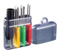 Juego de destornilladores 6 en 1, herramientas de reparación aisladas no magnéticas para trabajos eléctricos domésticos, kit compacto con destornilladores Phillips y cabeza plana