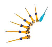 Juego de destornilladores aislados de 7 piezas para bolígrafo probador de voltaje, cruz magnética y puntas ranuradas para electricistas, kit de herramientas manuales de seguridad de 1000 V