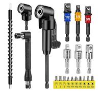 Juego de destornilladores angulares con accesorio de ángulo de 105° para destornillador inalámbrico, taladro de eje flexible, extensión para taladro de ángulo eléctrico