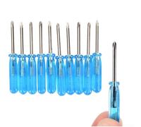 Juego de destornilladores compactos de 2,0 mm, 10 piezas con opciones ranuradas y cruzadas para el mantenimiento de dispositivos y herramientas de audio portátiles (destornilladores cruzados)