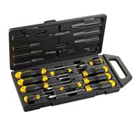Juego De Destornilladores Con Mango De Goma Stanley, 10 Piezas STA265014