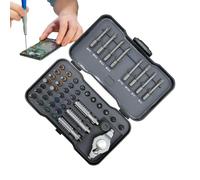 Juego de Destornilladores de Carraca - Aleación S2 16cm 476g | Mango Ergonómico 47 en 1 | Destornillador Magnético Multi Puntas Kit de Herramientas Reparación Precisión Vasos Estuche