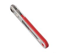 Juego de destornilladores de carraca, mango reversible bidireccional con almacenamiento para puntas, kit de herramientas de mantenimiento de puntos estrechos, color plateado y rojo, 10 x 3 cm de