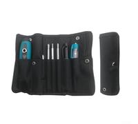 Juego de destornilladores de doble cabeza con probador eléctrico, puntas magnéticas de acero al cromo vanadio, kit de reparación multifunción para taller en casa, azul Bl